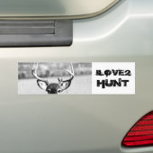 I Love2 Hunt Bumpersticker (Op auto)