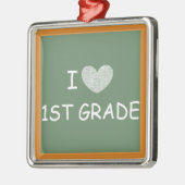 I Love 1st Grade Metalen Ornament (Links)