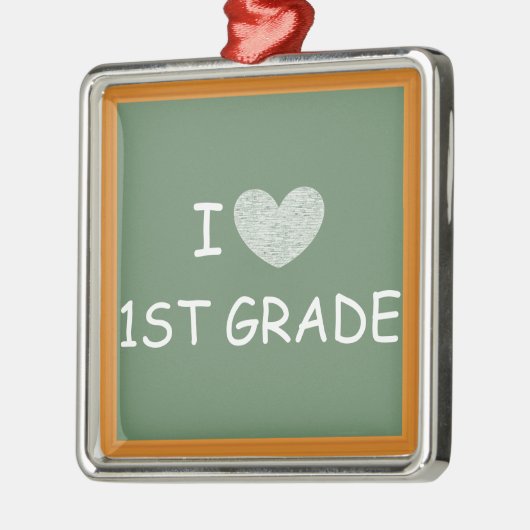 I Love 1st Grade Metalen Ornament (Links)