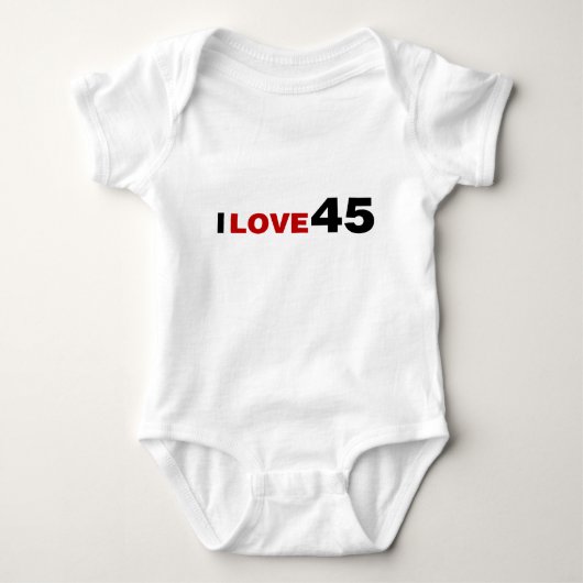 I Love 45 Baby Bodysuit (Voorkant)