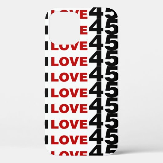 I Love 45 Hoesje-Mate iPhone Case (Achterkant)