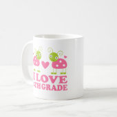 I Love 4th Grade Ladybug Koffiemok (Voorkant links)
