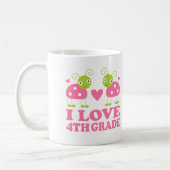 I Love 4th Grade Ladybug Koffiemok (Links)