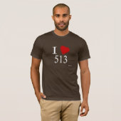 I Love 513 Cincinnati T-shirt (Voorkant volledig)