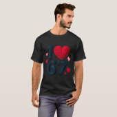 I Love 67 Cute Cozy 67 Knitted Yarn Pattern 67 Mem T-shirt (Voorkant volledig)