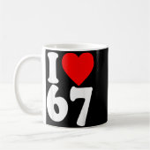 I Love 67 Meme Six Seven Matching Couples Valentin Koffiemok (Links)