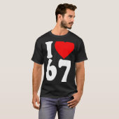 I Love 67 Meme Six Seven Matching Couples Valentin T-shirt (Voorkant volledig)