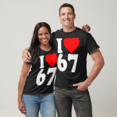 I Love 67 Meme Six Seven Matching Couples Valentin T-shirt (Unisex)