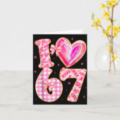 I Love 67 Valentine’s Day 67 Meme 6 7 Valentine He Kaart (Gele Bloem)