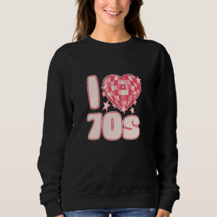 I LOVE 70s Disco Glam Rock en retro vibes met hem Trui