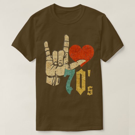 I Love 70x27s Retro Gift T-shirt (Design voorkant)