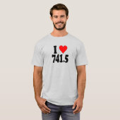 "I love 741.5" T-shirt (Voorkant volledig)