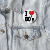 I Love 80 Ronde Button 5,7 Cm (In situ)