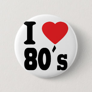 I Love 80 Ronde Button 5,7 Cm