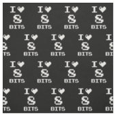 I Love 8 Bits, gamer geek design Stof (Swatch)