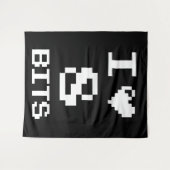 I Love 8 Bits, gamer geek design Wandkleed (Voorkant (horizontaal))