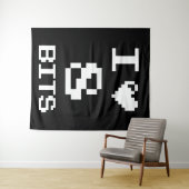 I Love 8 Bits, gamer geek design Wandkleed (In Situ (horizontaal))