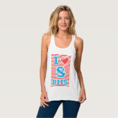 I Love 8 Bits, geek, nerd, Tanktop (Volledige Voorkant)