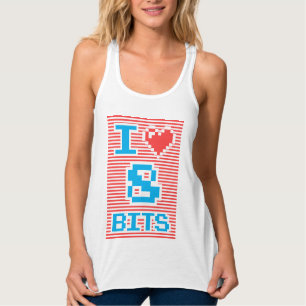 I Love 8 Bits, geek, nerd, Tanktop