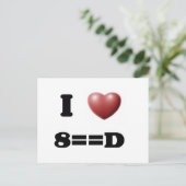 I Love 8==D Briefkaart (Staand voorkant)