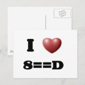 I Love 8==D Briefkaart (Voorkant / Achterkant)