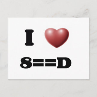 I Love 8==D Briefkaart