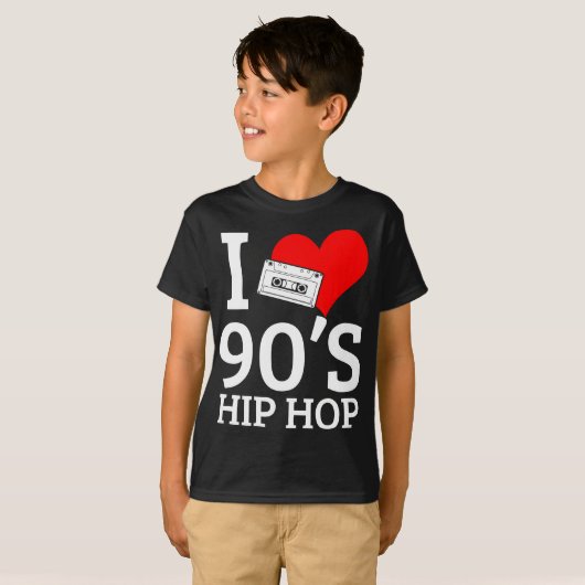 I Love 90's Hip Hop Rap T-shirt (Voorkant volledig)