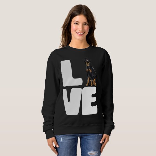 I Love A My Dog Rottweiler Trui (Voorkant volledig)