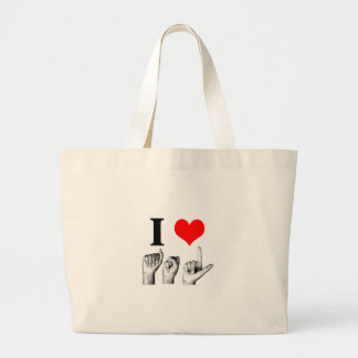 I Love A-S-L (2) Grote Tote Bag