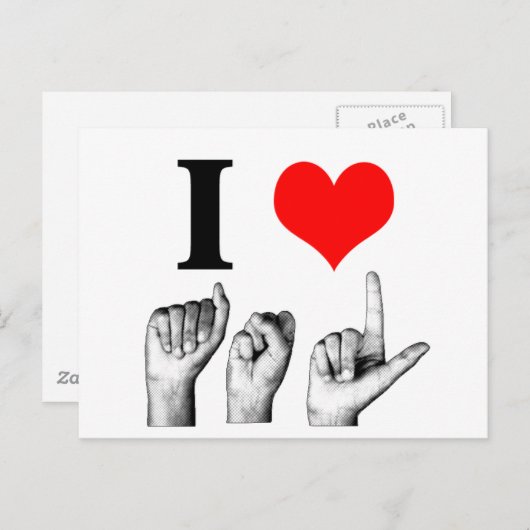 I Love A-S-L Briefkaart (Voorkant / Achterkant)