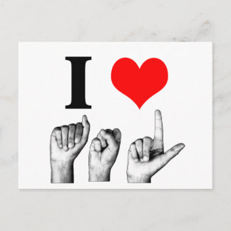 I Love A-S-L Briefkaart