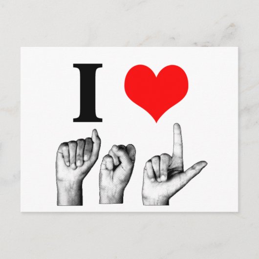 I Love A-S-L Briefkaart (Voorkant)