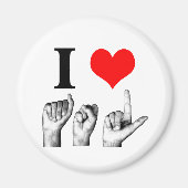 I Love A-S-L Magneet (Voorkant)