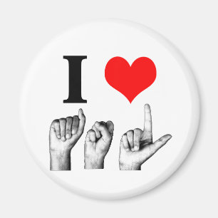 I Love A-S-L Magneet