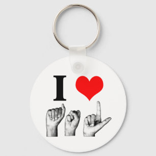 I Love A-S-L Sleutelhanger