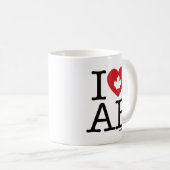 I Love AB| I Heart Alberta Canada Personalized Koffiemok (Voorkant rechts)
