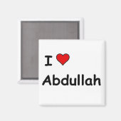 I Love Abdullah Magneet (Voorkant / Achterkant)