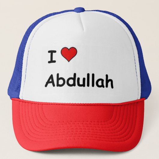 I Love Abdullah Trucker Pet (Voorkant)