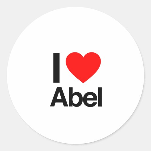 i love abel ronde sticker (Voorkant)