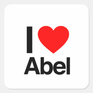i love abel vierkante sticker