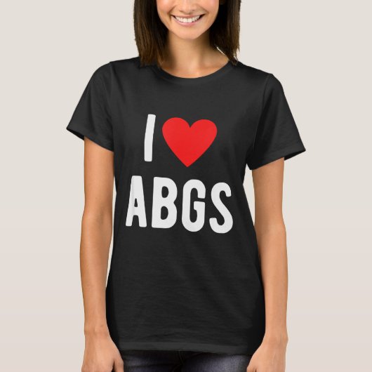 I Love Abgs Cute Heart Graphic Valentines Day  T-shirt (Voorkant)