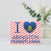 I Love Abington, PA Briefkaart (Staand voorkant)