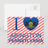 I Love Abington, PA Briefkaart (Voorkant / Achterkant)
