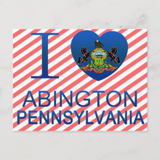 I Love Abington, PA Briefkaart (Voorkant)