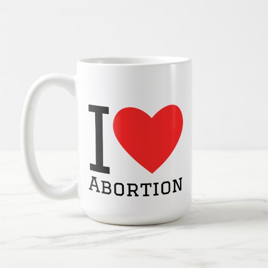 I love abortion koffiemok (Links)