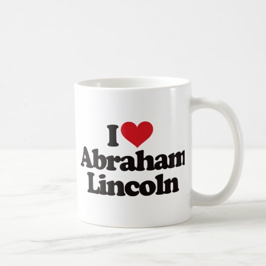 I Love Abraham Lincoln Koffiemok (Rechts)
