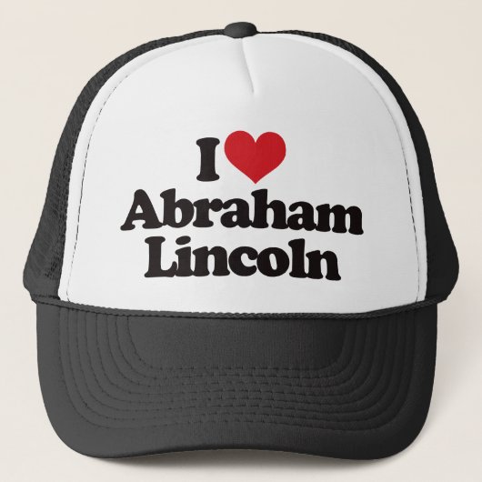 I Love Abraham Lincoln Trucker Pet (Voorkant)