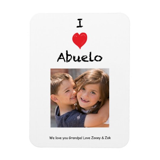 I Love Abuelo Photo Magnet Keepomwille Magneet (Verticaal)