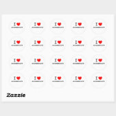 I Love Accessibility Ronde Sticker (Vel)