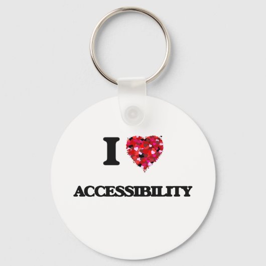 I Love Accessibility Sleutelhanger (Voorkant)